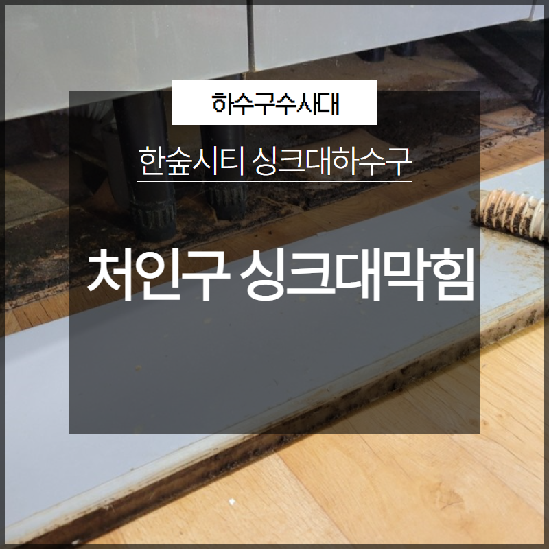 처인구 싱크대막힘 한숲시티 싱크대하수구 해결하려면? - 용인 처인구 싱크대막힘 현장 이미지